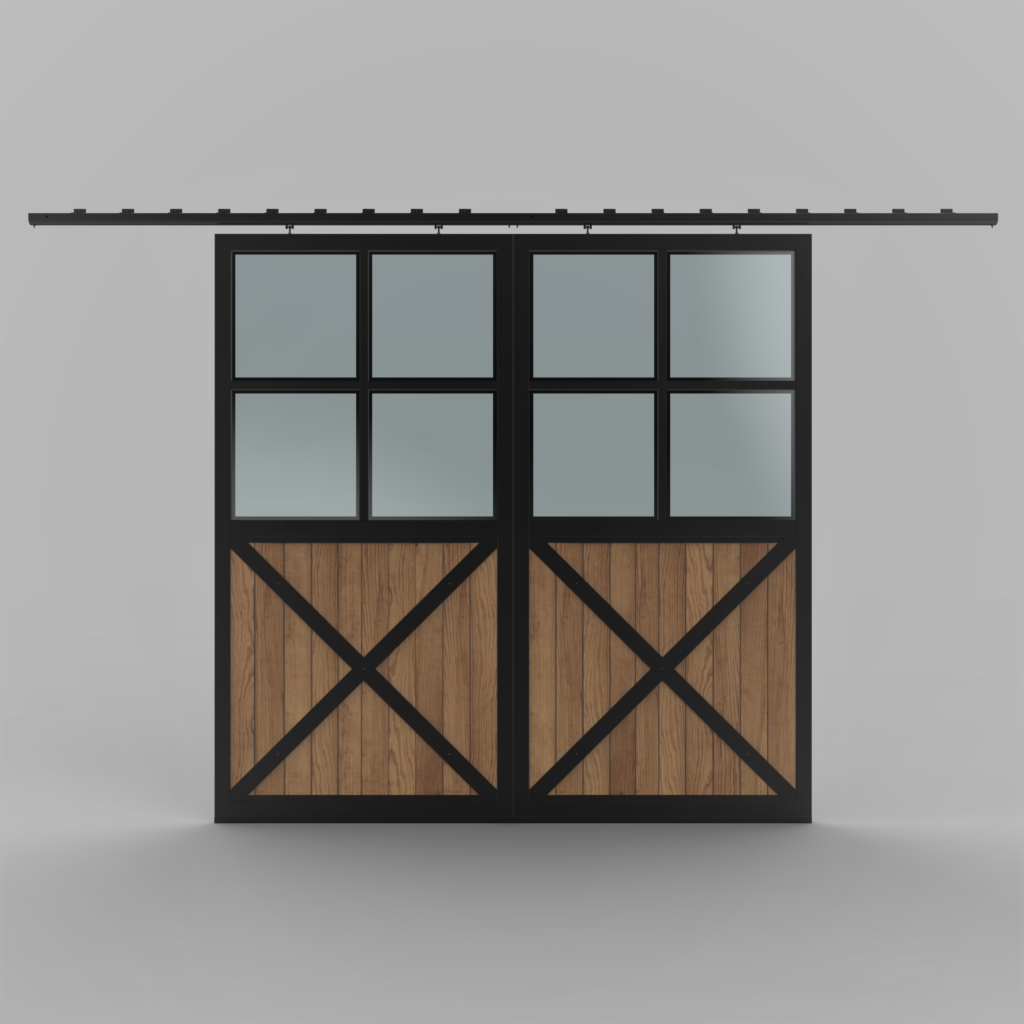Barn-Door-with-Quad-Window-and-Vertical-Fill