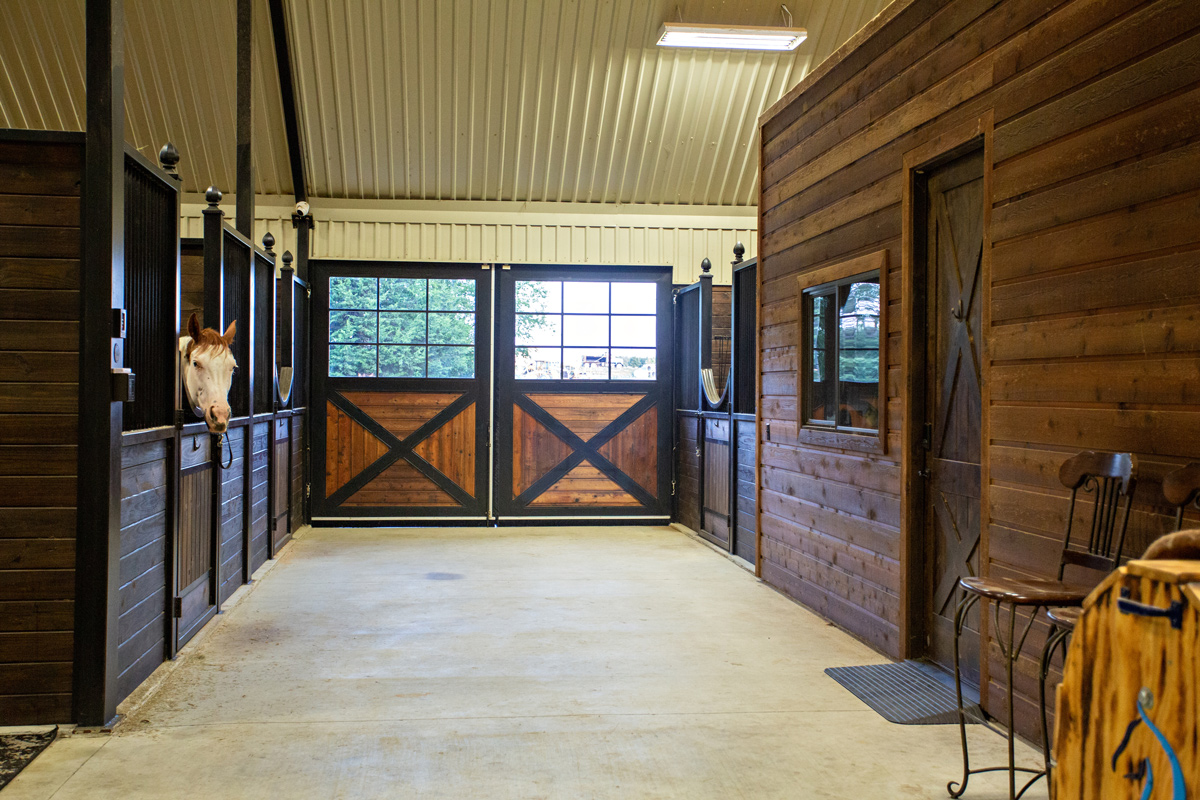 concrete barn floor