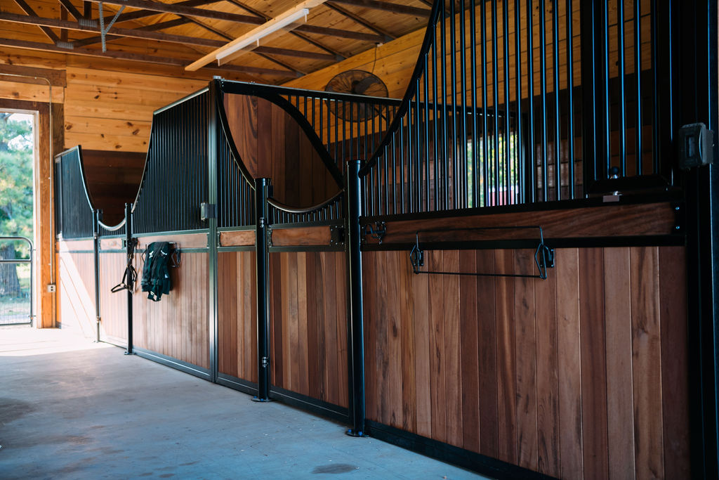 Euro style hinged stall door front