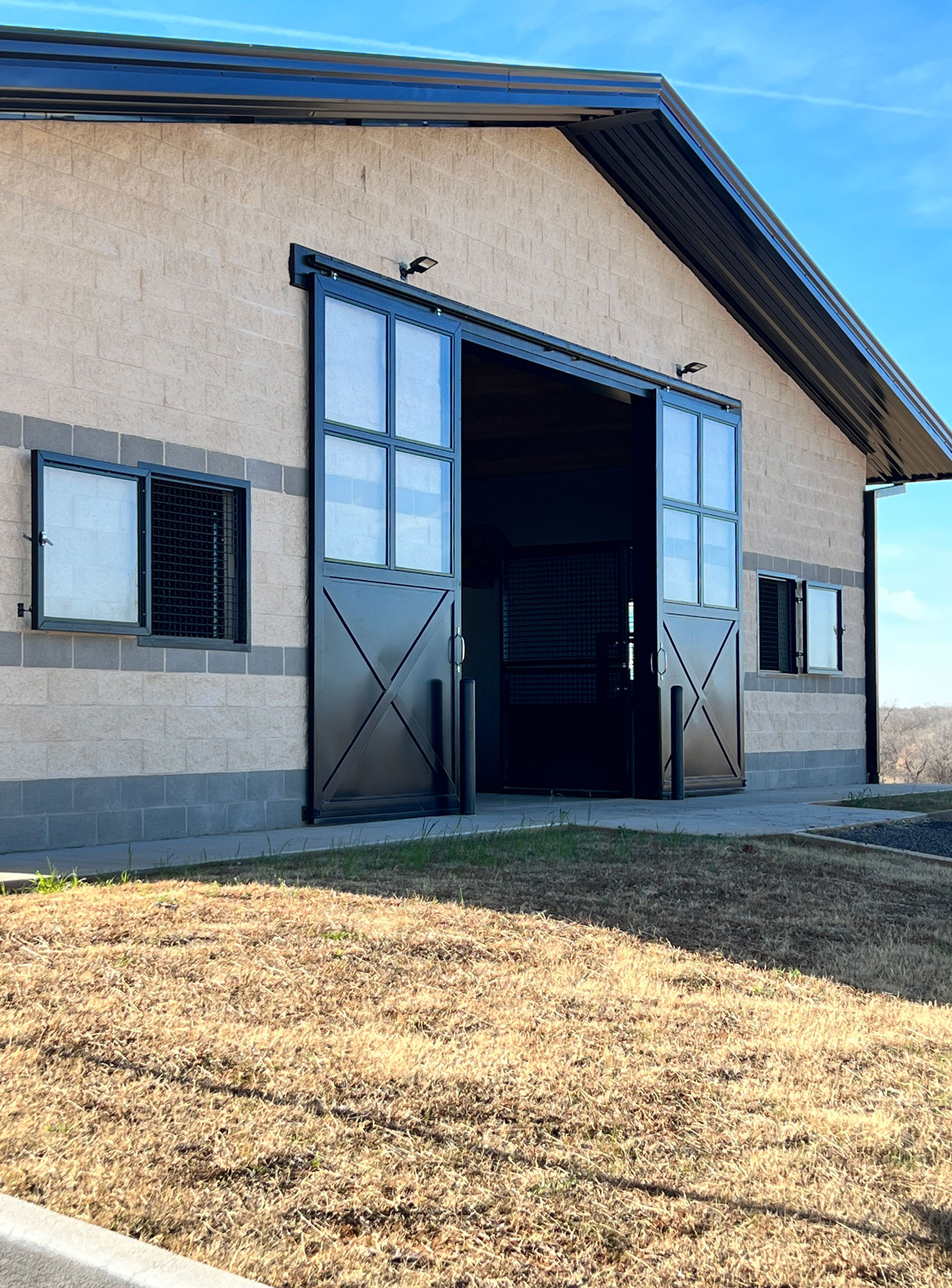 Barn End Doors with Glass