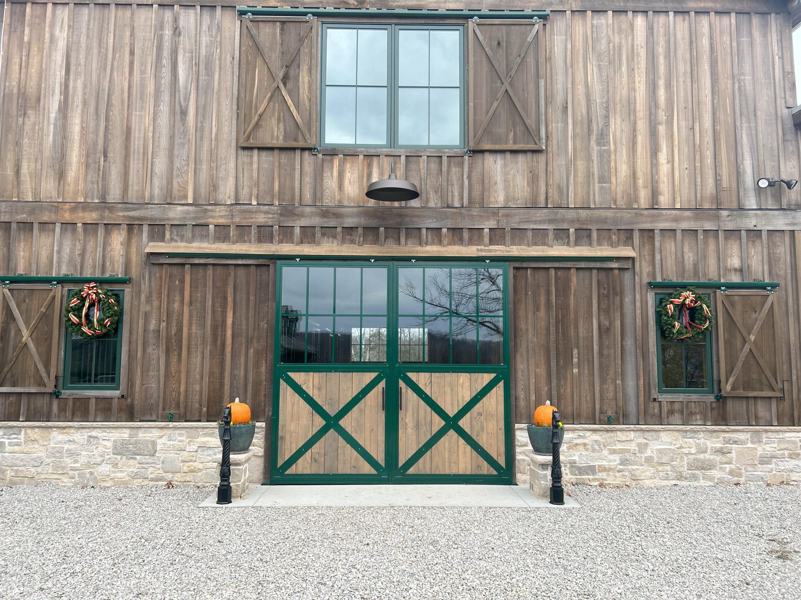 Barn End Doors with Glass