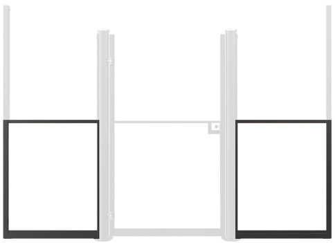 Hinged door front bottom styles