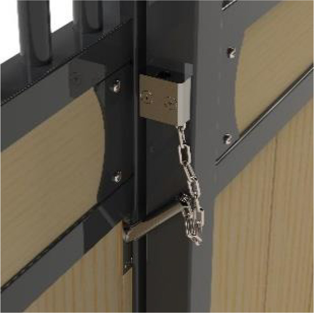 Sliding door pin latch